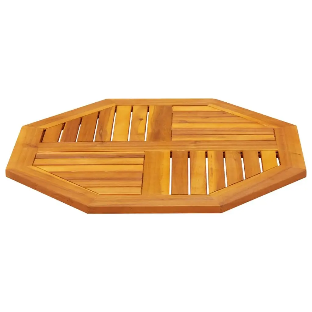 Octagonal Solid Wood Table Top Brown Acacia 70x70x2 cm