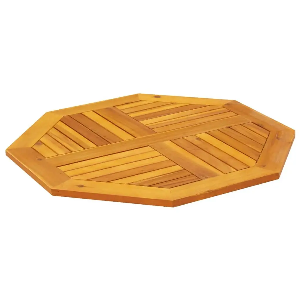 Octagonal Wooden Table Top Solid Acacia Brown 80x80x2.2cm Replacement Dining