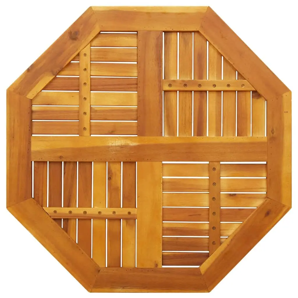 Octagonal Wooden Table Top Solid Acacia Brown 80x80x2.2cm Replacement Dining