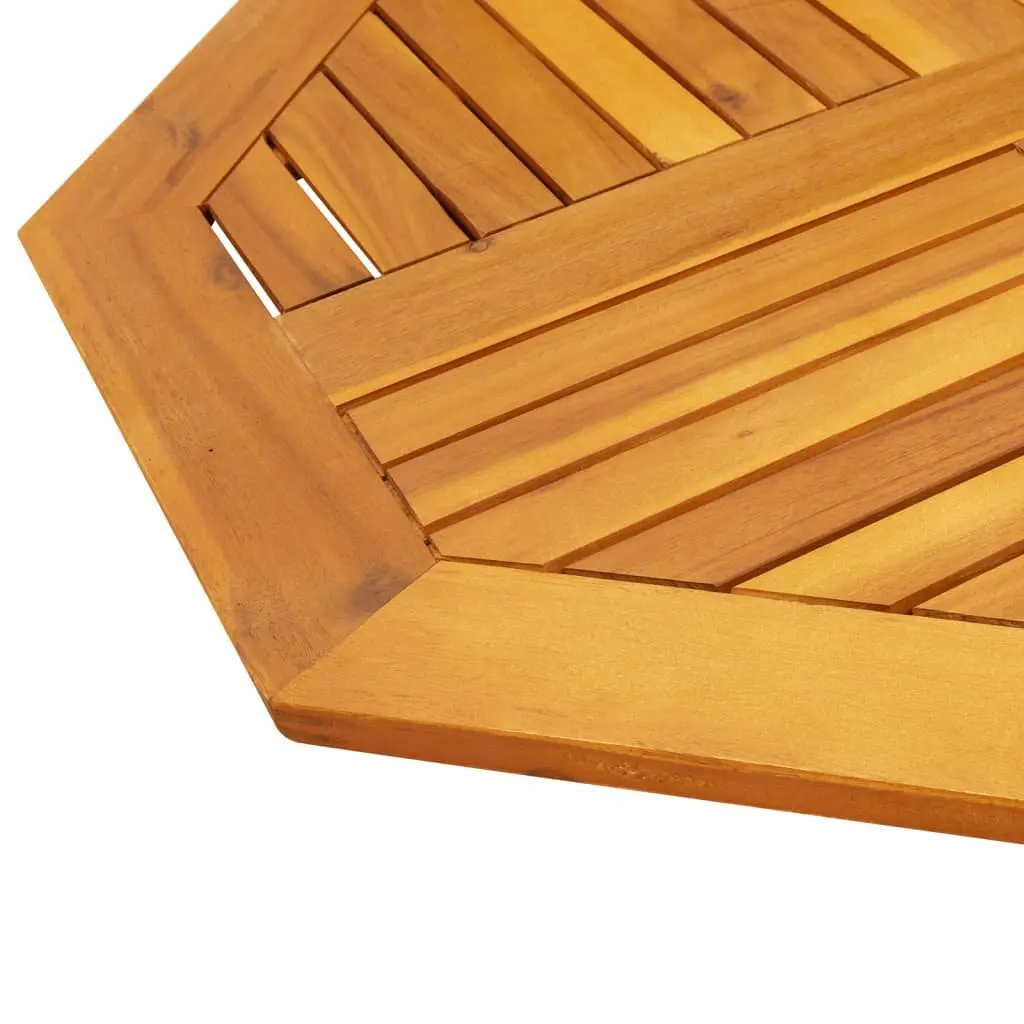 Octagonal Wooden Table Top Solid Acacia Brown 80x80x2.2cm Replacement Dining