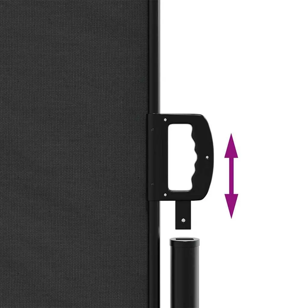 Retractable Side Awning Black 100x300cm Garden Privacy Screen