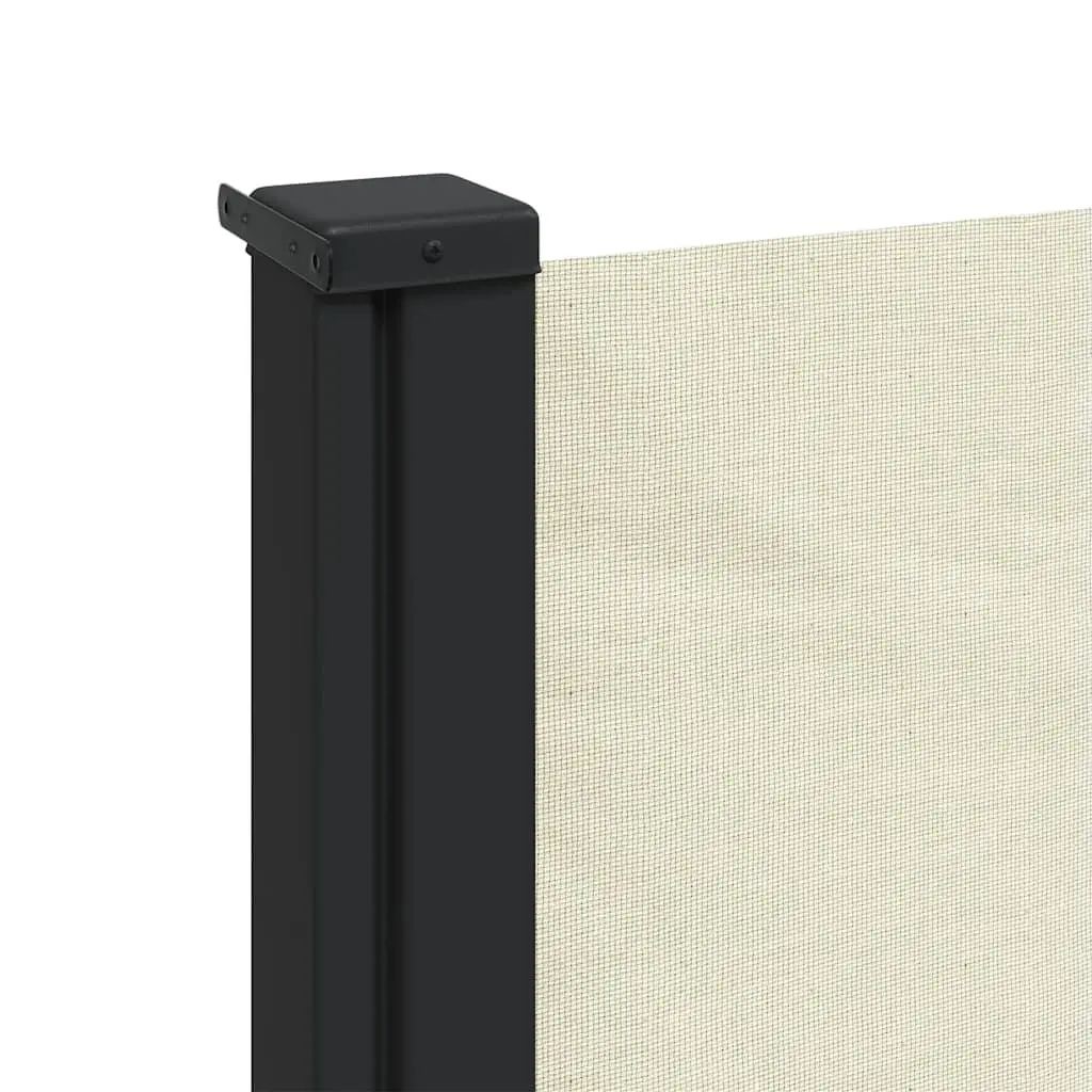 Retractable Side Awning Cream Water and UV Resistant 100 x 300 cm Outdoor Privacy Screen