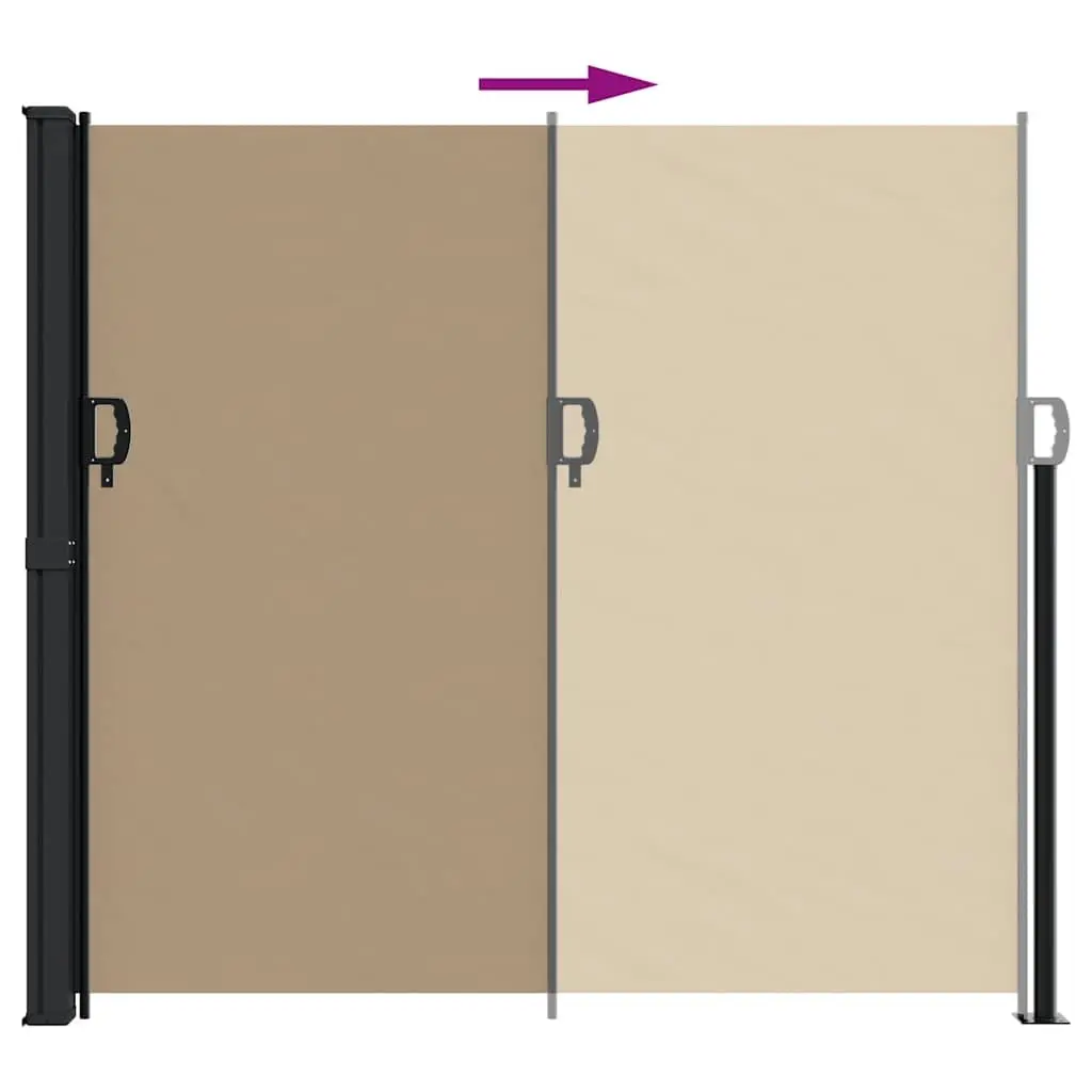 Retractable Side Awning Taupe 180x300cm Garden Privacy Screen