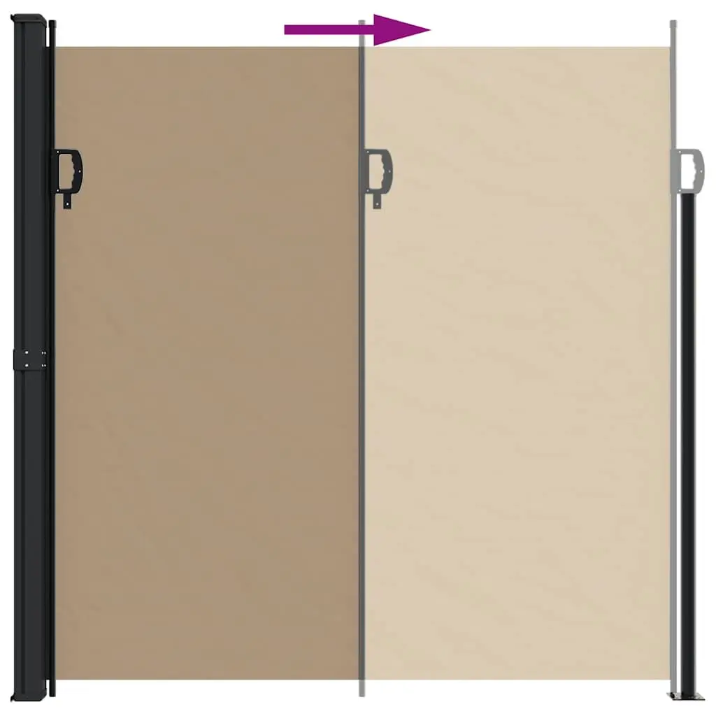 Retractable Side Awning Taupe 200 x 300 cm Garden Privacy Screen