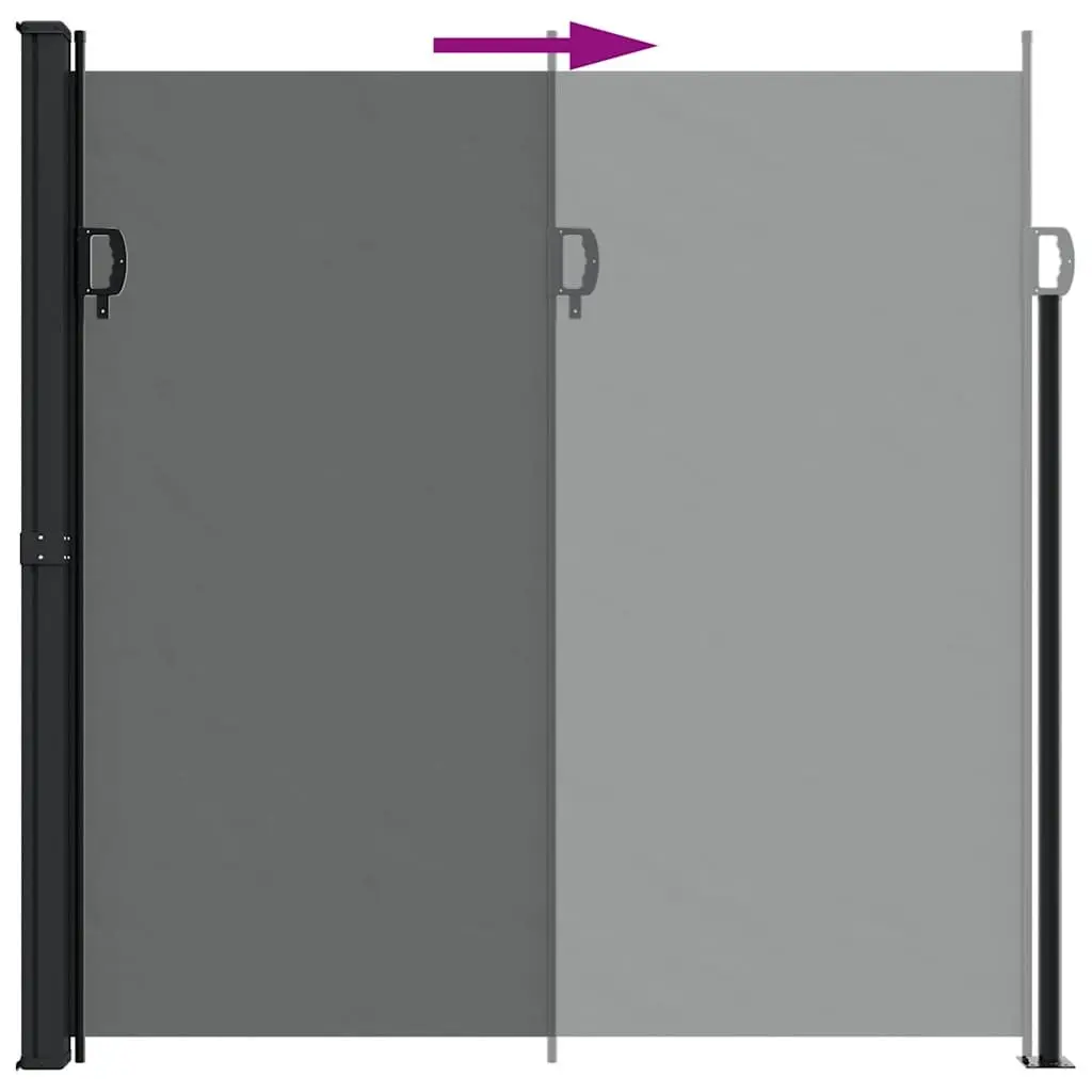 Outdoor Garden Retractable Awning Privacy Screen Anthracite 200x300cm