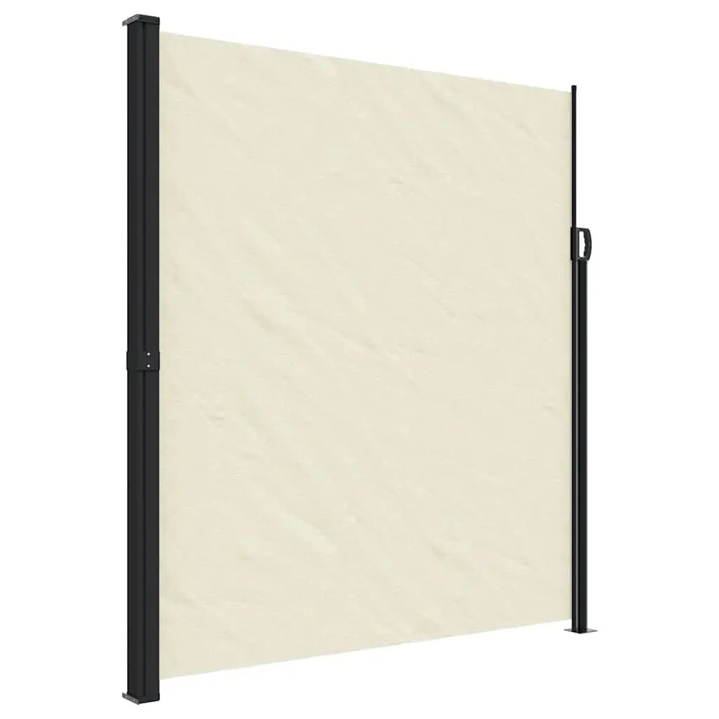 Retractable Awning Privacy Screen Cream 220cm x 300cm for Garden Patio Balcony