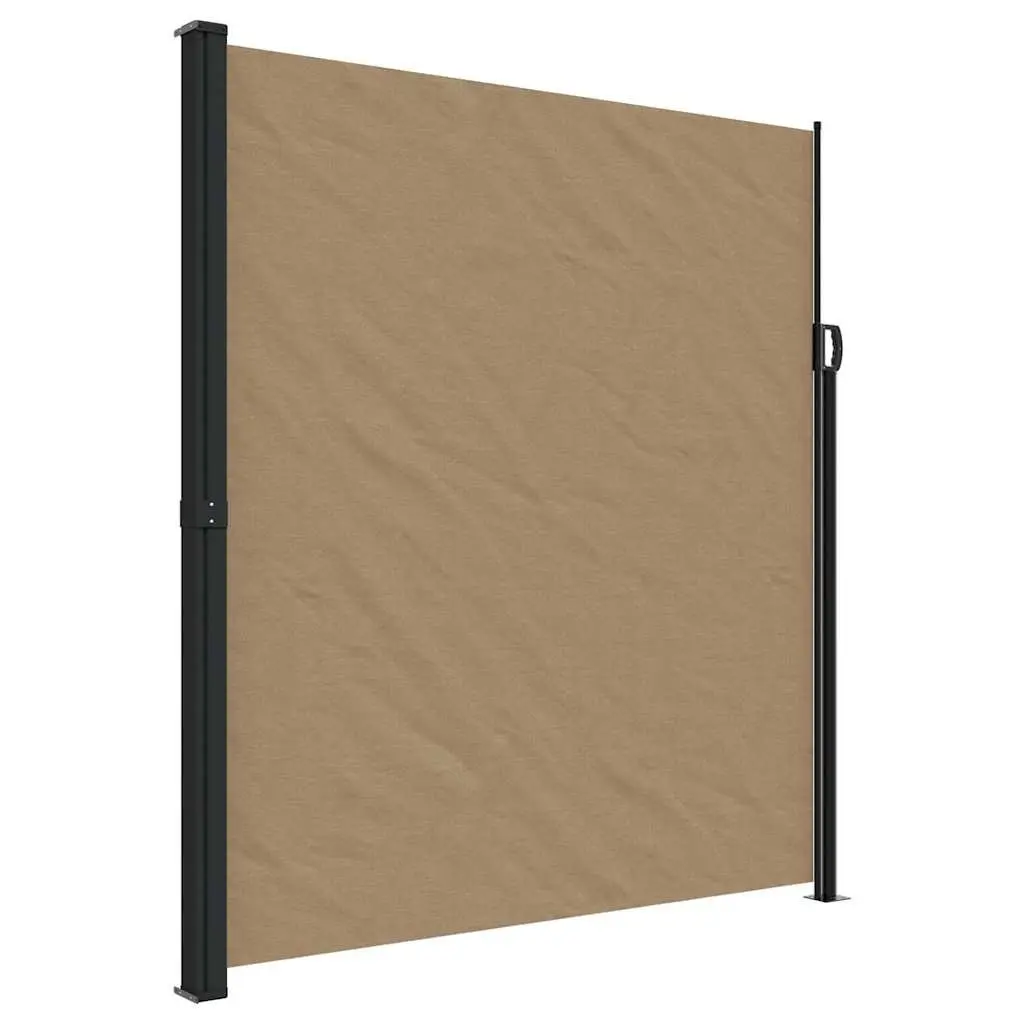 Retractable Awning Garden Privacy Screen Taupe 220x300cm Outdoor and Indoor Use