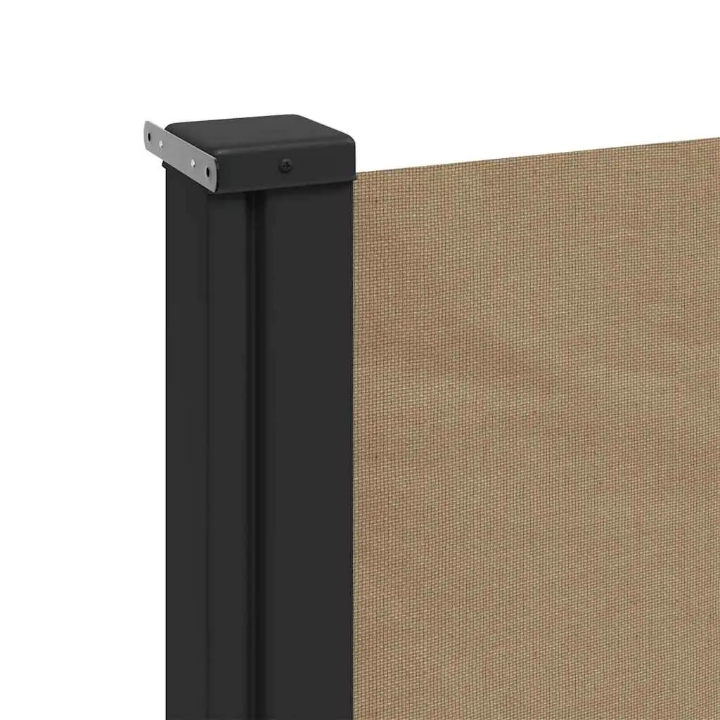 Retractable Awning Garden Privacy Screen Taupe 220x300cm Outdoor and Indoor Use