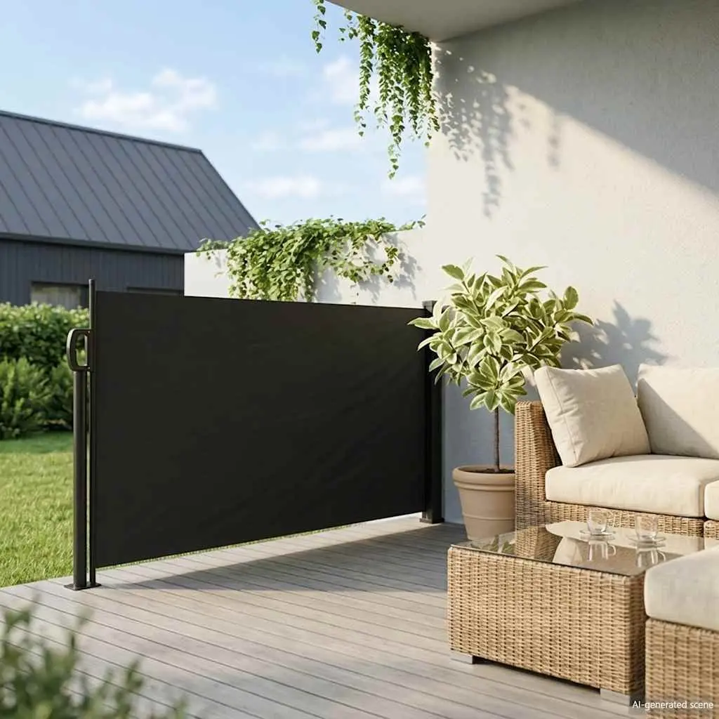 Outdoor Shade with Retractable Side Awning