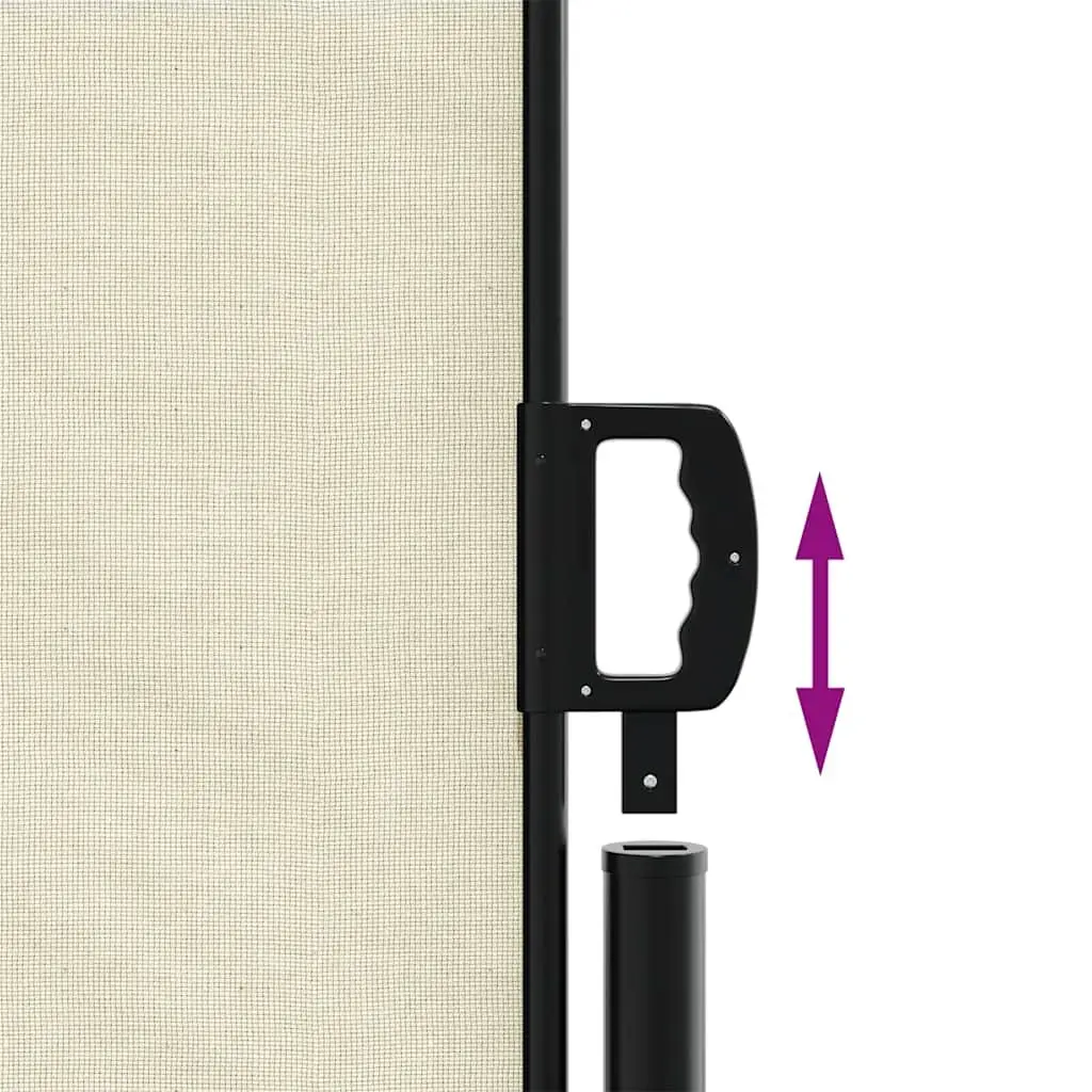 Cream Retractable Side Awning for Privacy