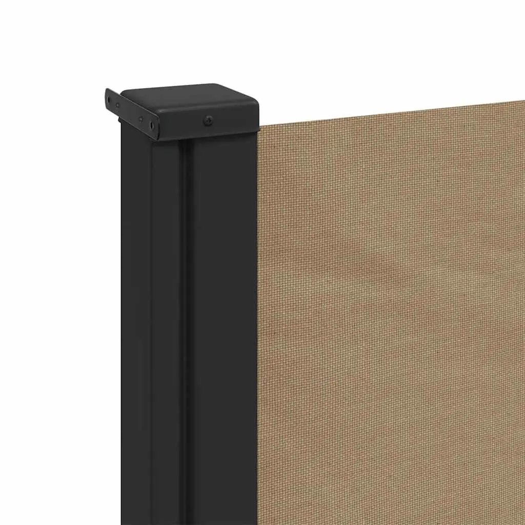 Retractable Awning Outdoor Privacy Screen 100x500cm Taupe for Garden Patio Balcony