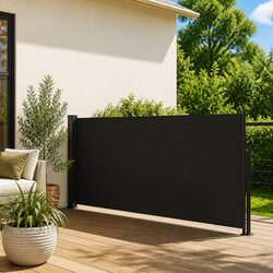 Enjoy Flexibility with a 120x500cm Black Retractable Awning