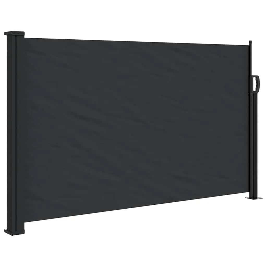 Retractable Awning Privacy Screen Black 120x500cm Compact Garden Patio Balcony Shade
