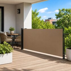 Retractable Side Awning Screen 120x500 cm Outdoor Patio Balcony Terrace Privacy
