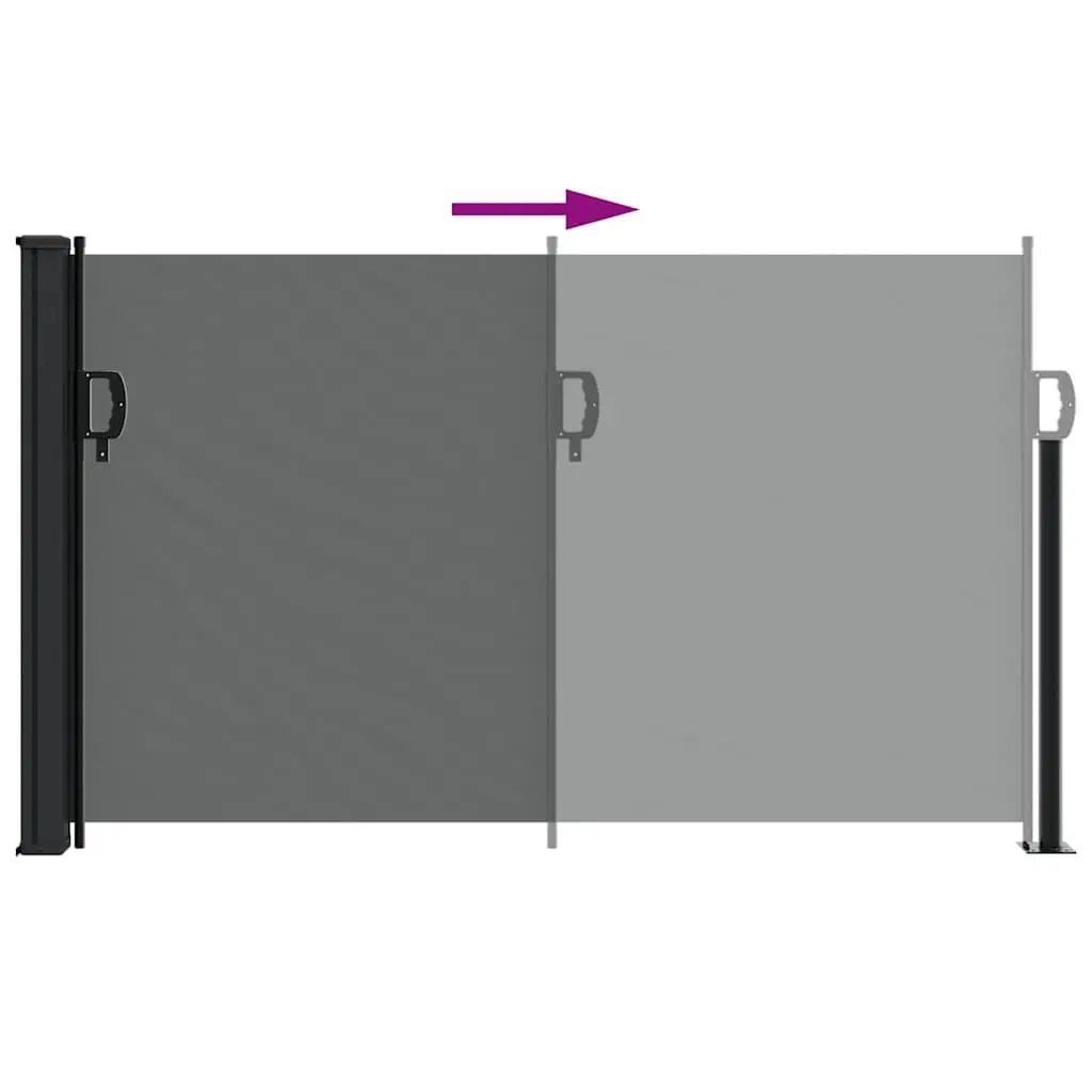 Retractable Side Awning Anthracite 120x500cm Privacy Screen Garden Shade