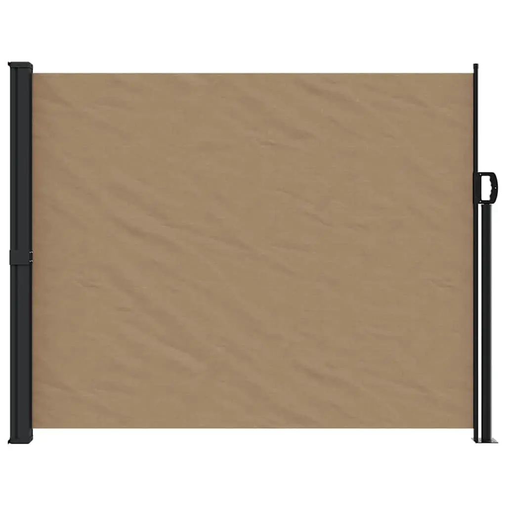 Retractable Side Awning Taupe 160x500cm Privacy Screen