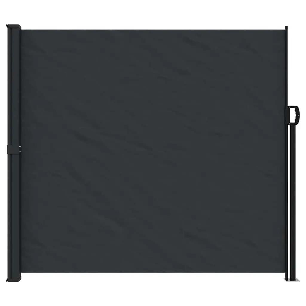 Retractable Side Awning Black 180x500cm Garden Privacy Screen Outdoor Patio