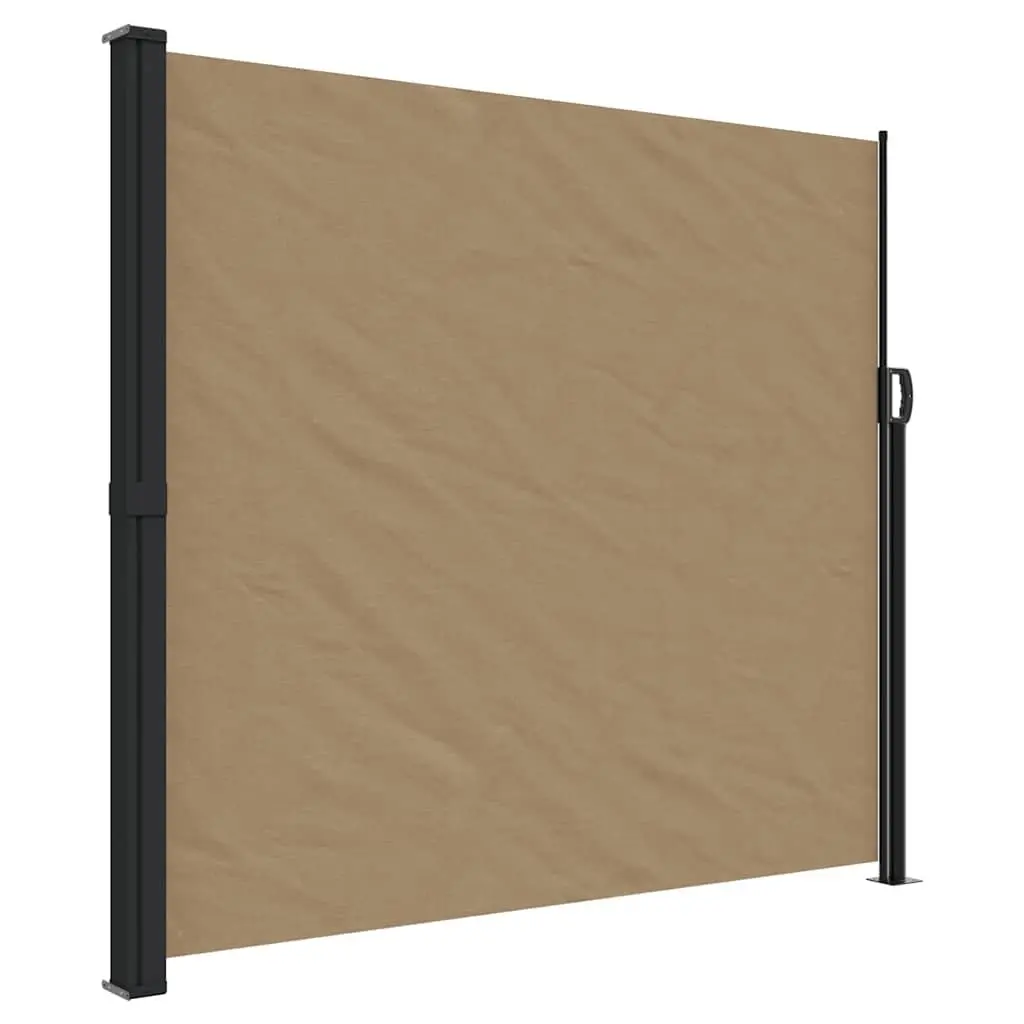 Retractable Side Awning Taupe 180x500 cm Outdoor Privacy Screen