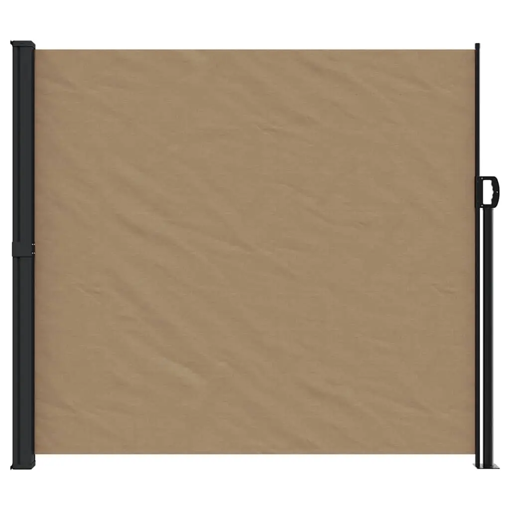 Retractable Side Awning Taupe 180x500 cm Outdoor Privacy Screen