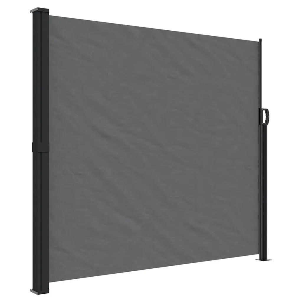 Retractable Side Awning Anthracite 180x500cm Garden Privacy Screen Patio Shade