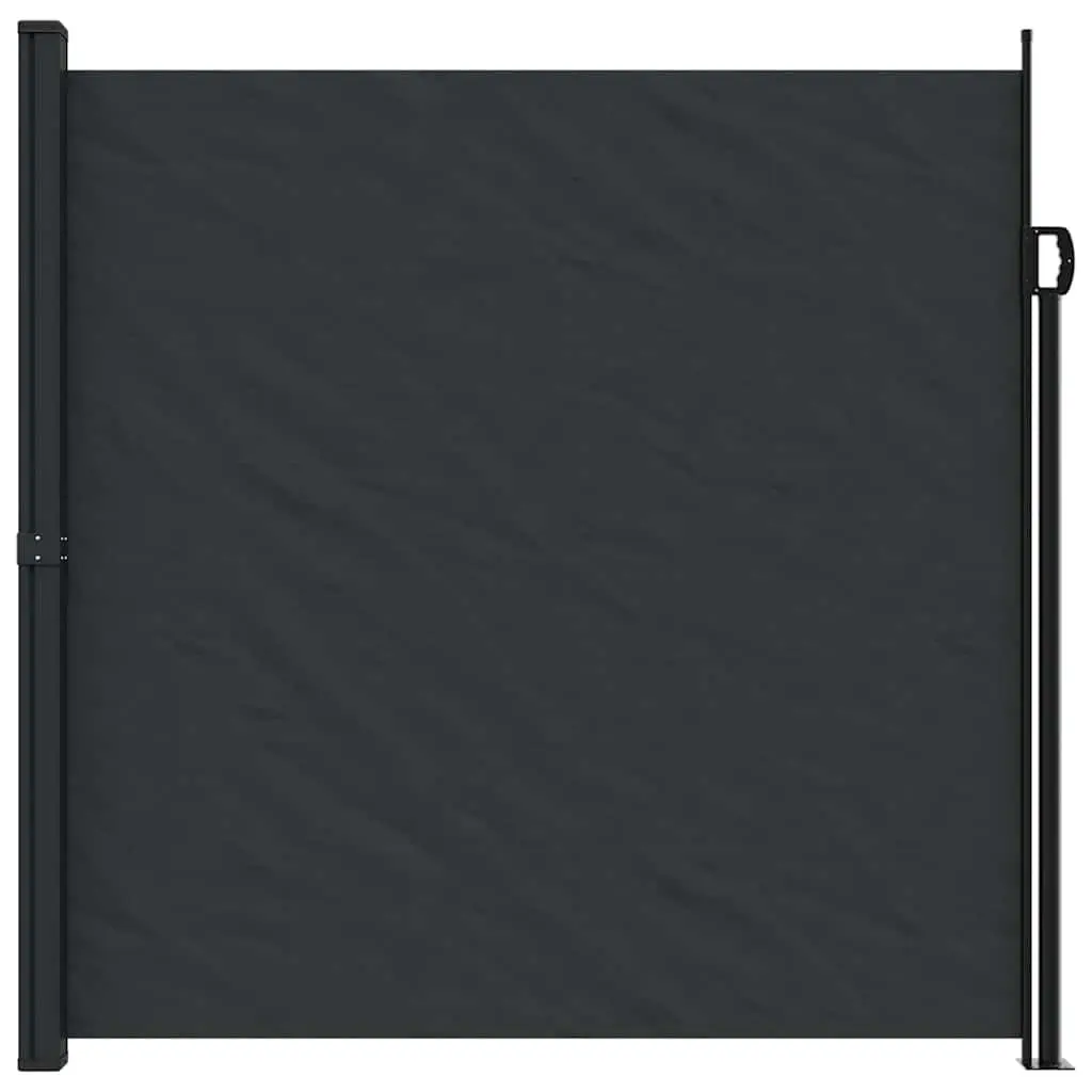 Retractable Side Awning Black 200x500 cm Garden Privacy Screen Outdoor Patio