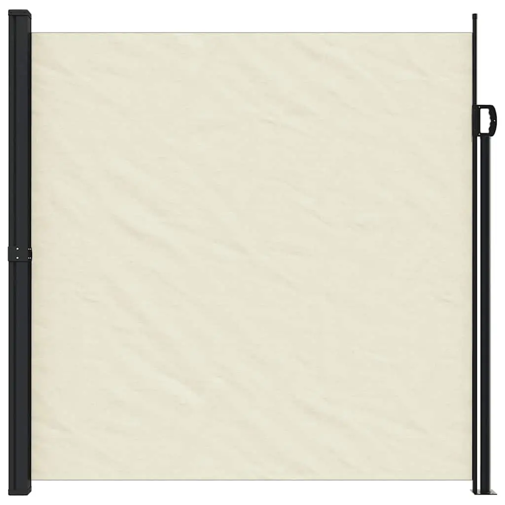 Retractable Side Awning Cream 200x500 cm Privacy Screen