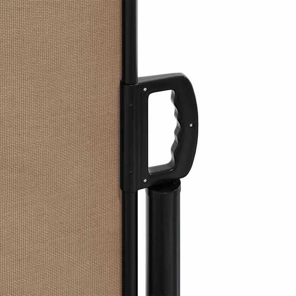 Retractable Side Awning Water and UV Resistant Fabric 200x500cm Taupe Garden Privacy Screen Patio Balcony