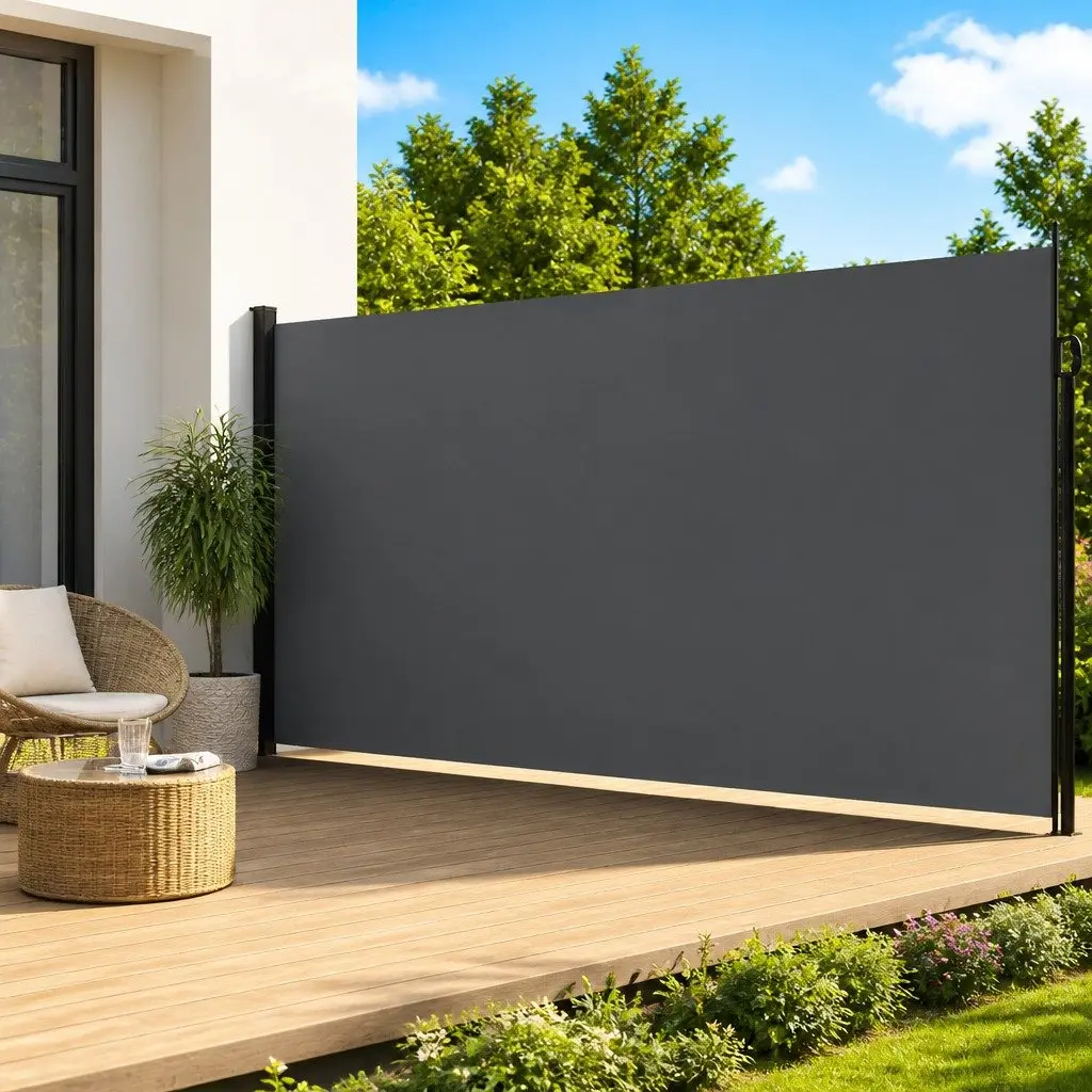 Retractable Side Awning Privacy Screen 200x500cm Outdoor Garden Patio Balcony