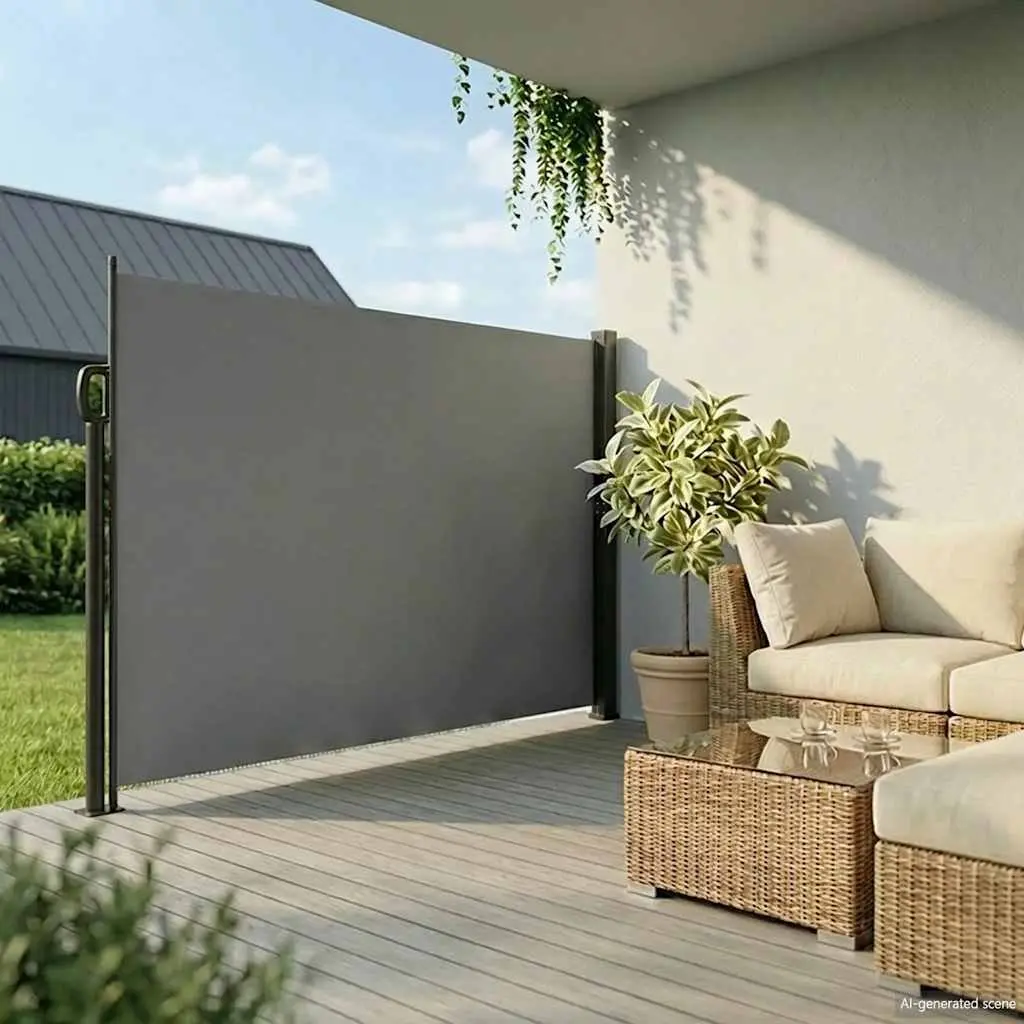 Retractable Side Awning Privacy Screen 200x500cm Outdoor Garden Patio Balcony