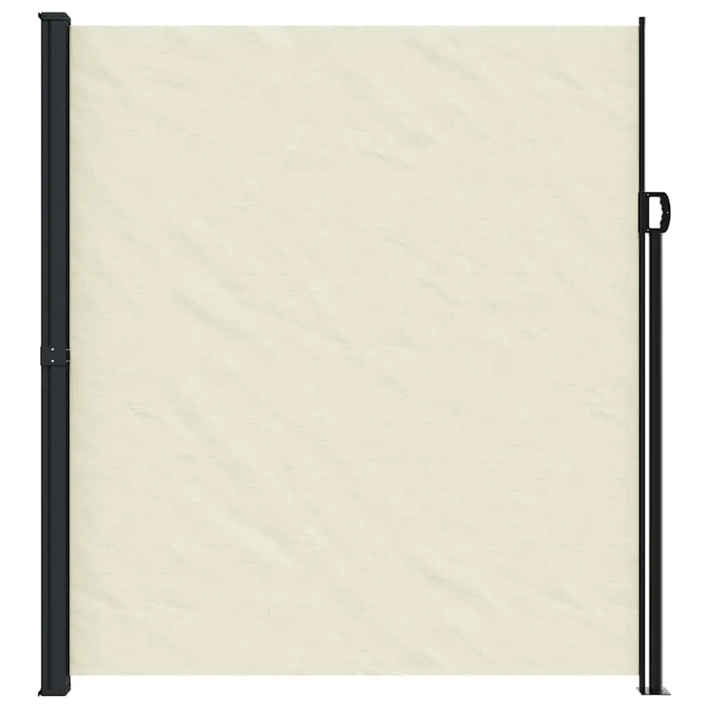 Retractable Privacy Screen Awning Cream 500cm x 220cm Outdoor Garden Shade