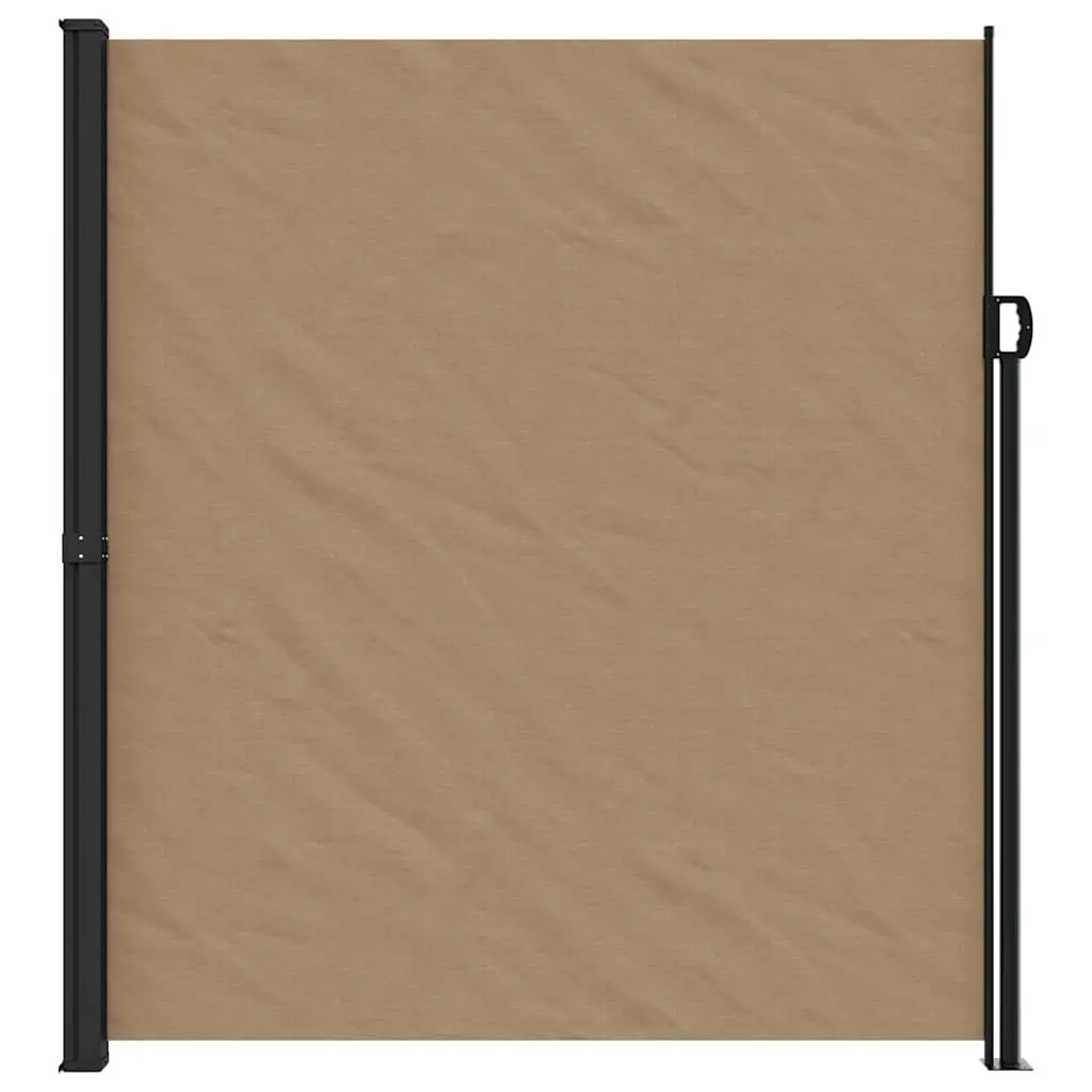 Retractable Awning Privacy Shade Taupe 220x500cm Outdoor Garden Screen