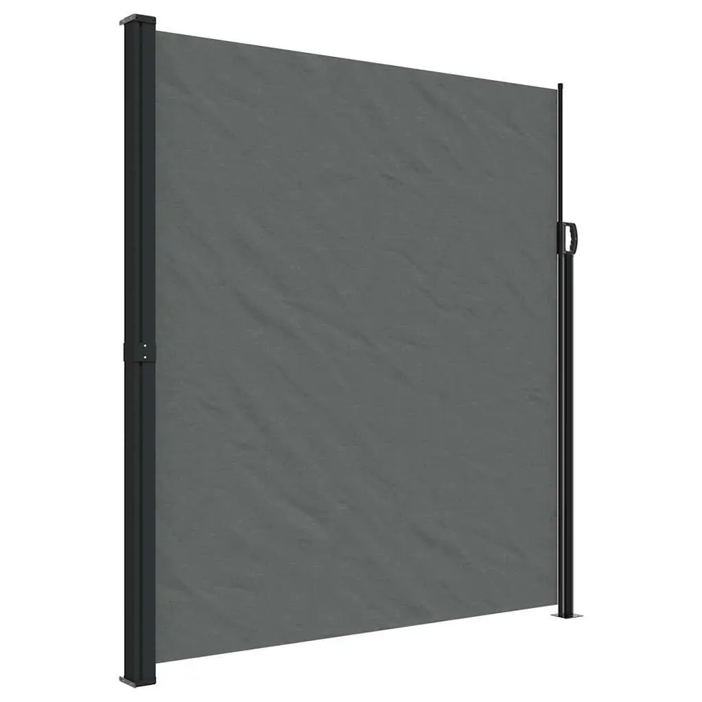 Retractable Side Awning Privacy Screen 220 x 500 cm Water and UV Resistant Polyester for Balcony Patio Garden