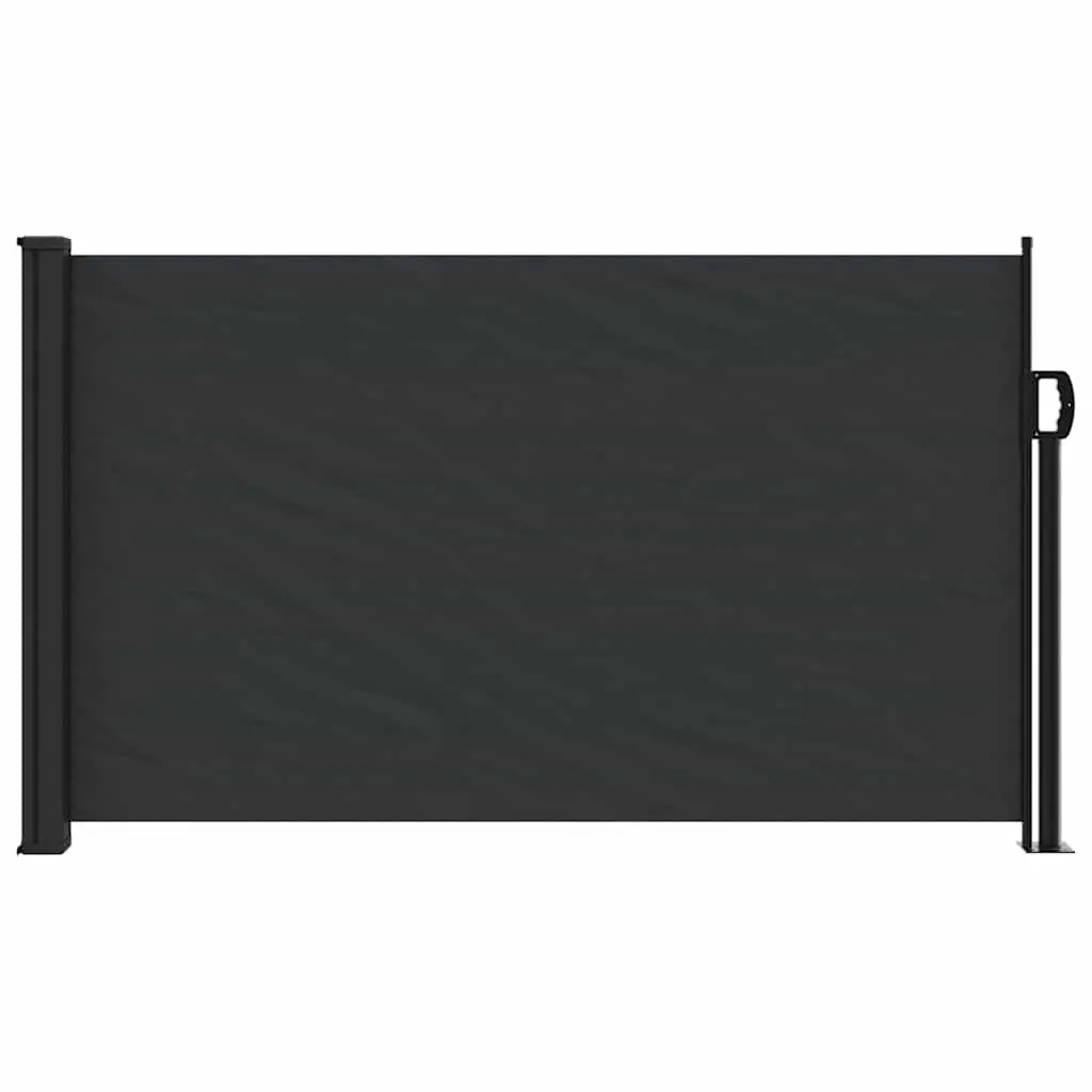 Retractable Privacy Screen Awning Outdoor Black 120x600cm Garden Balcony Shade