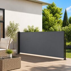 Retractable Side Awning Anthracite 120x600cm Garden Privacy Screen Patio Shade