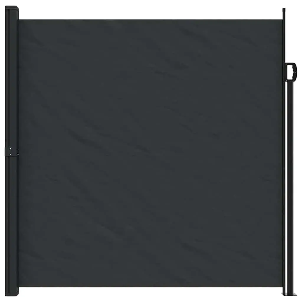 Retractable Side Awning Black 200x600cm Outdoor Privacy Screen