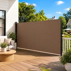 Retractable Side Awning Privacy Screen Outdoor Garden Patio Balcony Taupe