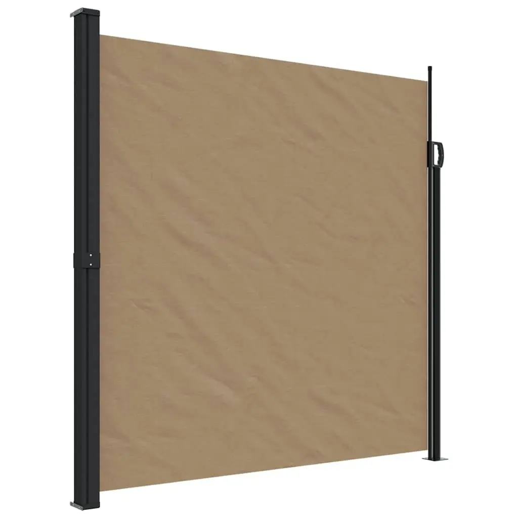 Retractable Awning Privacy Screen Outdoor Garden Patio Balcony Taupe 200x600cm