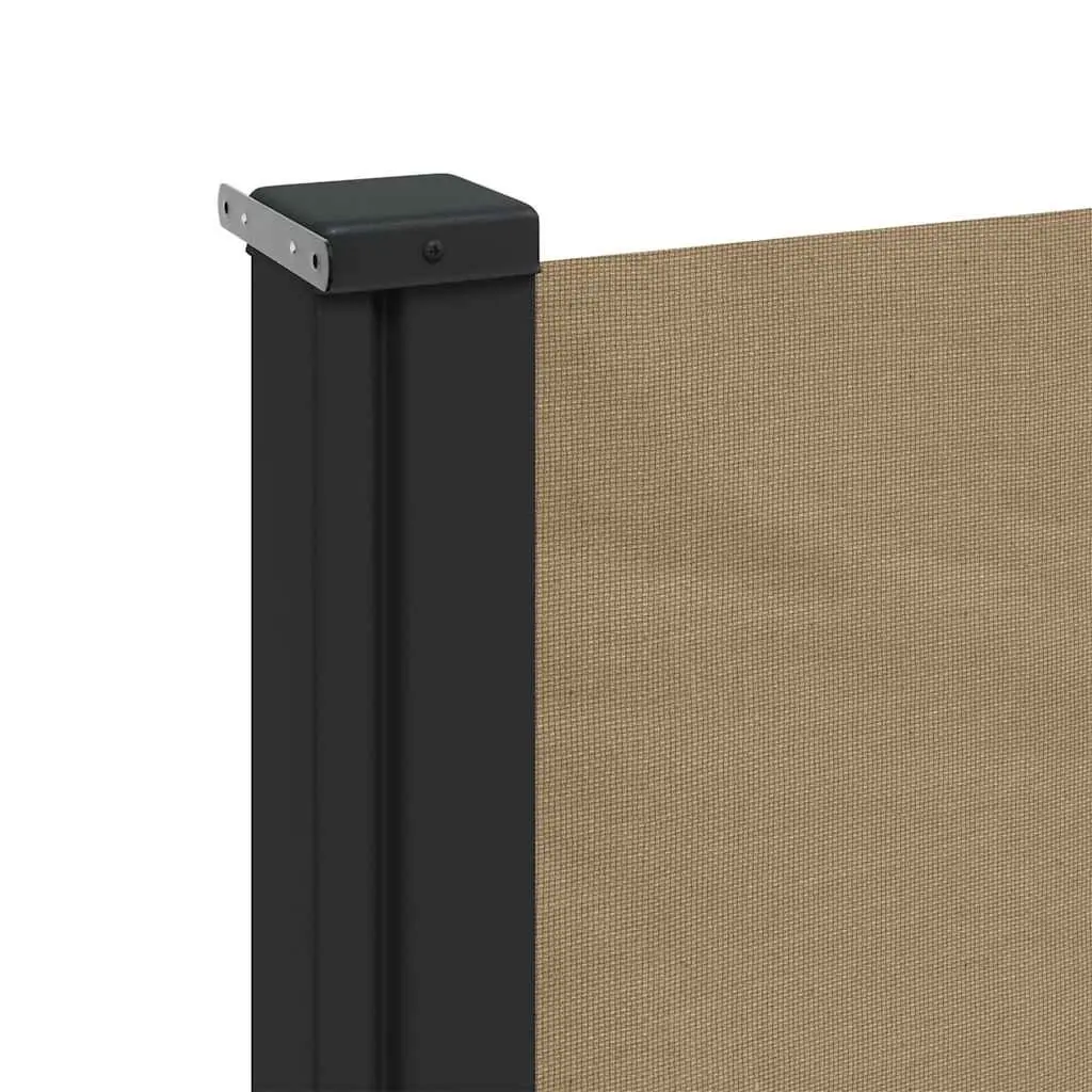 Retractable Awning Privacy Screen Outdoor Garden Patio Balcony Taupe 200x600cm