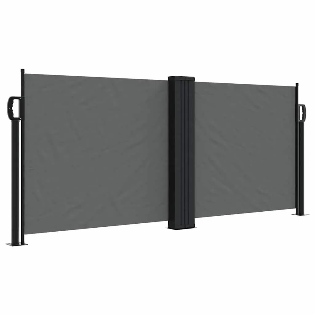 Retractable Side Awning Water and UV Resistant Anthracite 100x1000cm Garden Privacy Screen Outdoor Patio Balcony