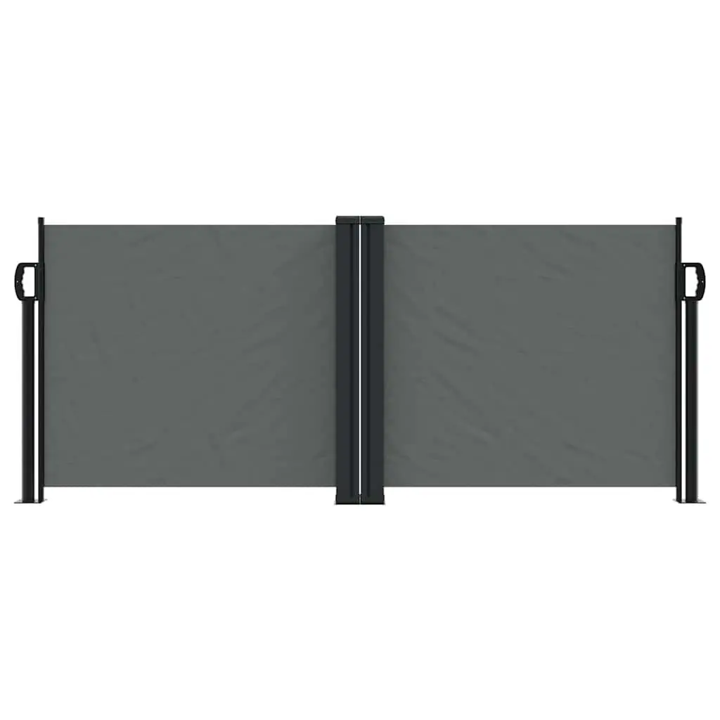 Retractable Side Awning Water and UV Resistant Anthracite 100x1000cm Garden Privacy Screen Outdoor Patio Balcony