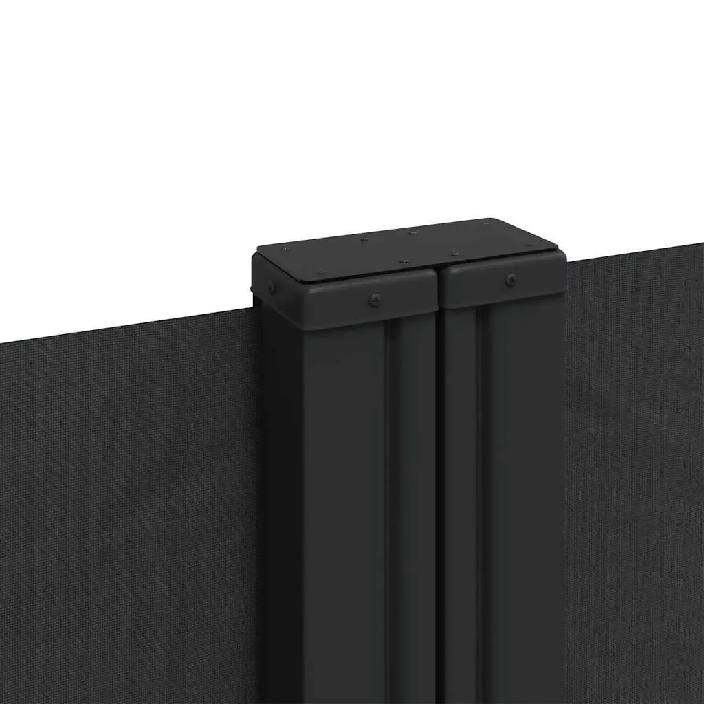 Retractable Side Awning Privacy Screen Black 120 x 1000 cm
