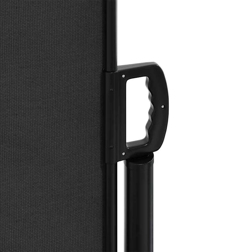 Retractable Side Awning Privacy Screen Black 120 x 1000 cm