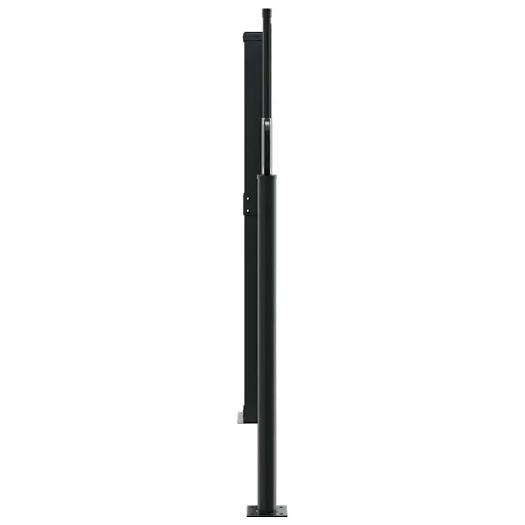 Retractable Privacy Screen Awning 140x1000cm Black for Garden Patio Balcony