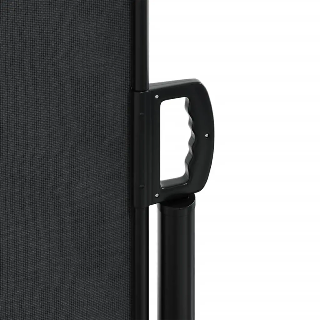 Retractable Privacy Screen Awning Black 160x1000cm Garden Patio Balcony Shade