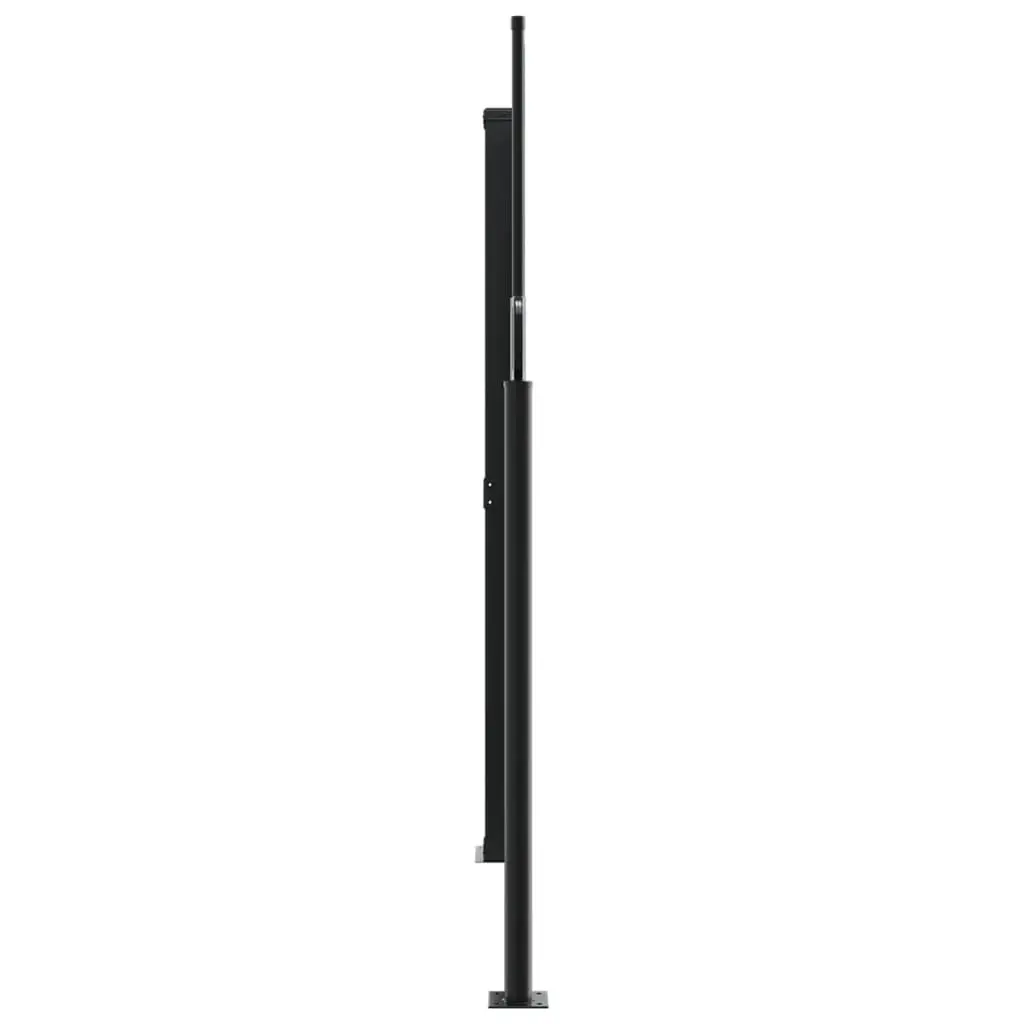 Retractable Side Awning 180x1000cm Black Outdoor Patio Terrace Garden Privacy