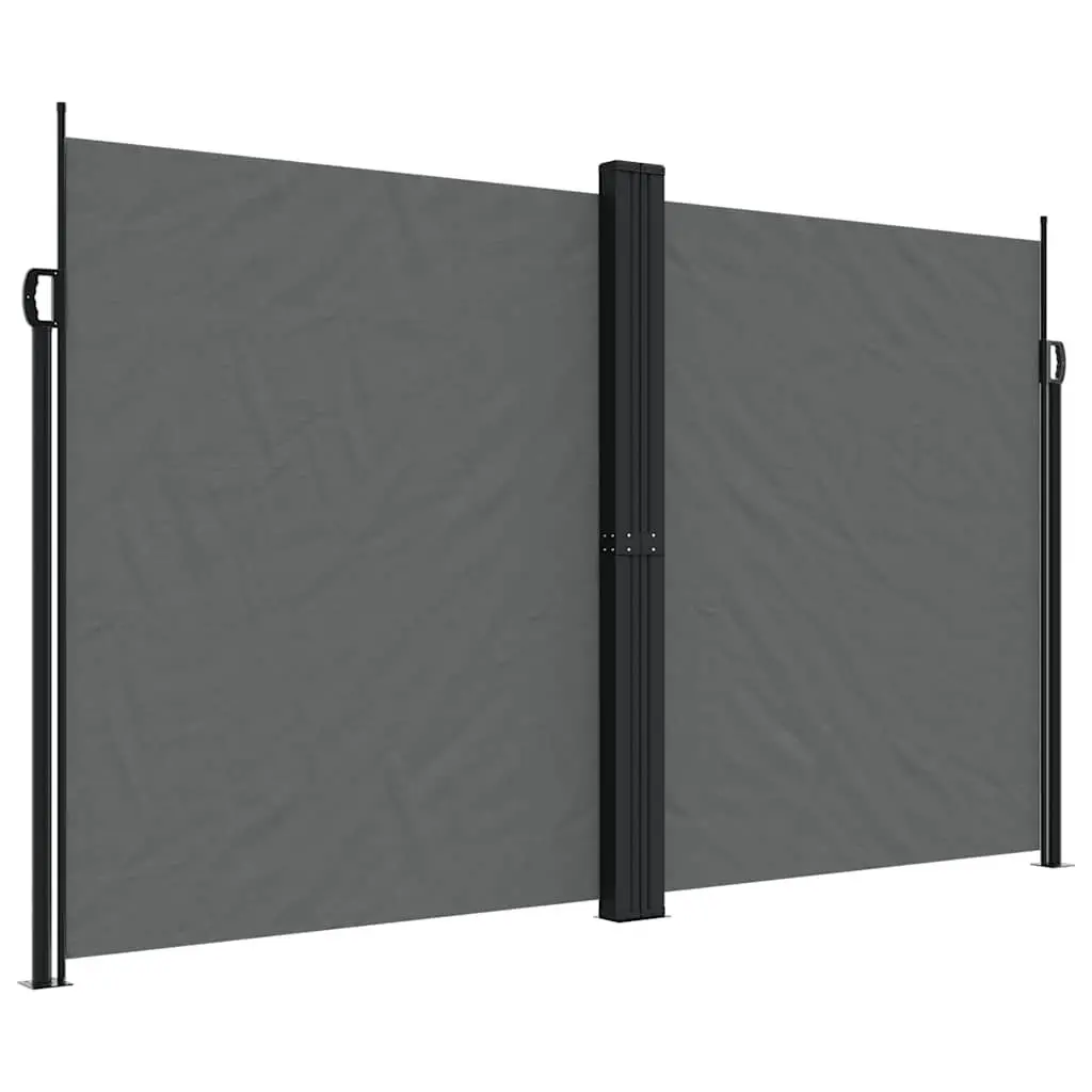 Retractable Outdoor Privacy Screen Awning Anthracite 200x1200cm