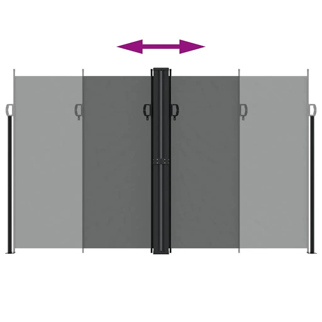 Retractable Outdoor Privacy Screen Awning Anthracite 200x1200cm