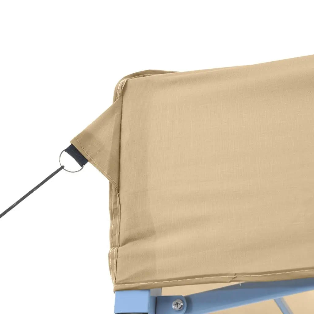 Pop-Up Party Tent Foldable with 3 Sidewalls Beige