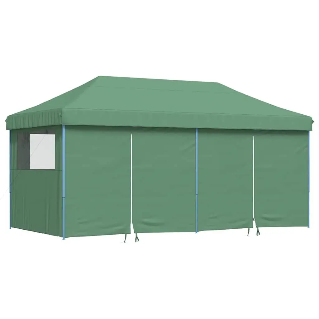 Pop-Up Party Tent Foldable Green 4 Sidewalls Outdoor Gazebo