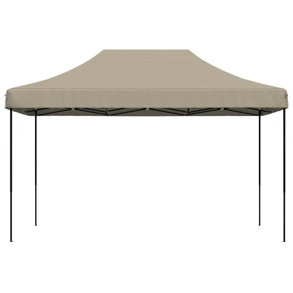 Foldable Pop-Up Party Tent Outdoor Taupe Canopy Gazebo 440 x 292 x 315 cm
